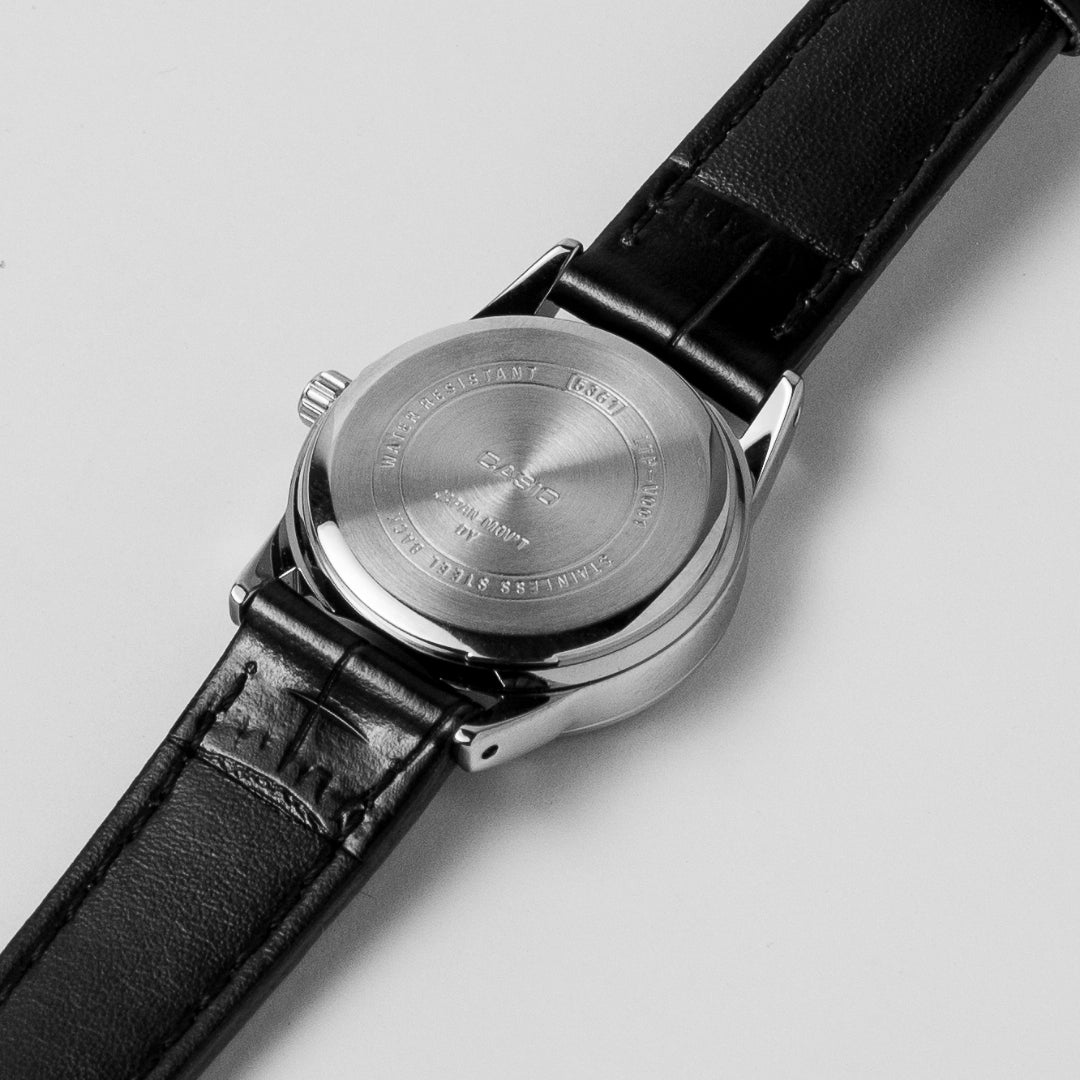 Casio Ladies Silver Dial Leather Watch LTP-V005L-7A – Classic Everyday Style