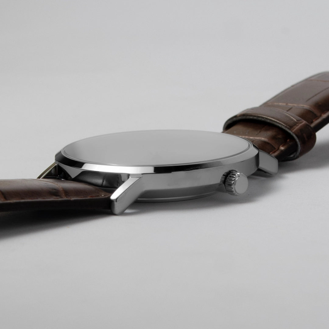 Casio Men’s Slim Blue Dial Watch MTP-VT01GL – Brown Leather Strap, Minimalist Style