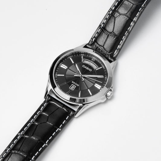 Casio Men’s Leather Strap Day-Date Watch MTP-1381L-1A – Best Seller Classic Style